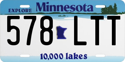 MN license plate 578LTT