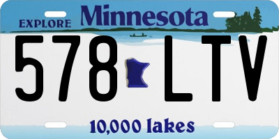 MN license plate 578LTV
