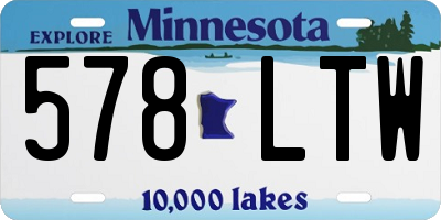 MN license plate 578LTW