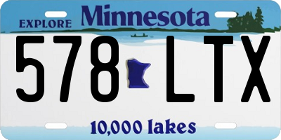 MN license plate 578LTX