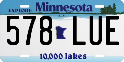 MN license plate 578LUE