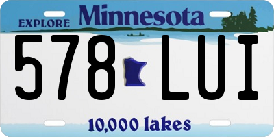 MN license plate 578LUI
