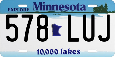 MN license plate 578LUJ