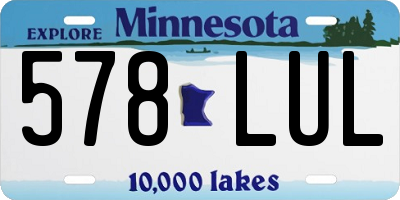 MN license plate 578LUL