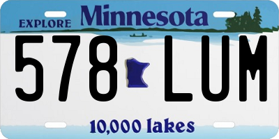 MN license plate 578LUM