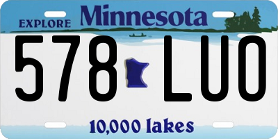MN license plate 578LUO