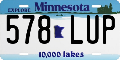 MN license plate 578LUP