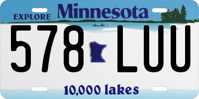 MN license plate 578LUU