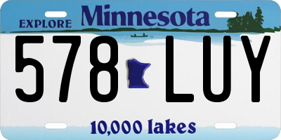 MN license plate 578LUY