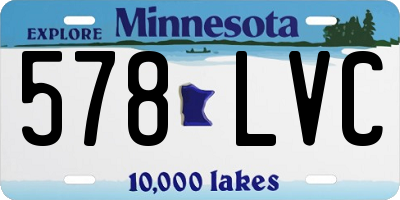 MN license plate 578LVC