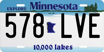 MN license plate 578LVE