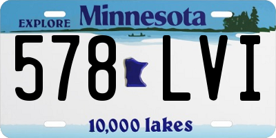 MN license plate 578LVI