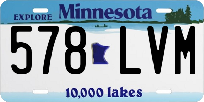 MN license plate 578LVM