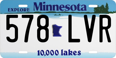 MN license plate 578LVR