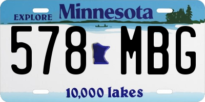 MN license plate 578MBG