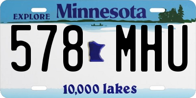 MN license plate 578MHU