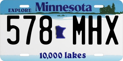 MN license plate 578MHX