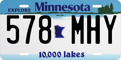 MN license plate 578MHY