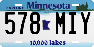 MN license plate 578MIY