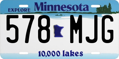MN license plate 578MJG