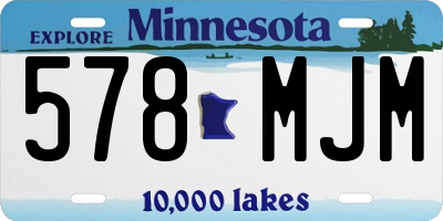 MN license plate 578MJM