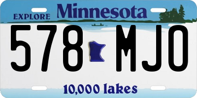 MN license plate 578MJO