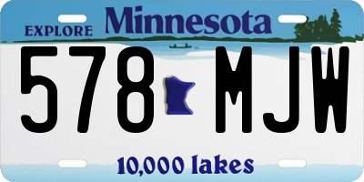 MN license plate 578MJW