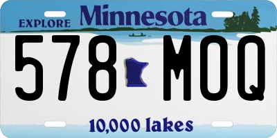MN license plate 578MOQ