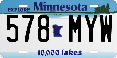 MN license plate 578MYW