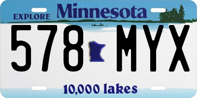 MN license plate 578MYX