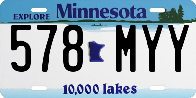 MN license plate 578MYY