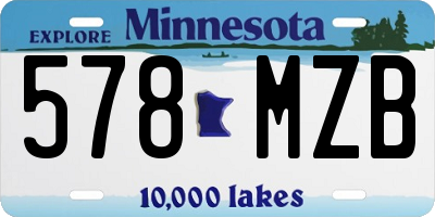 MN license plate 578MZB