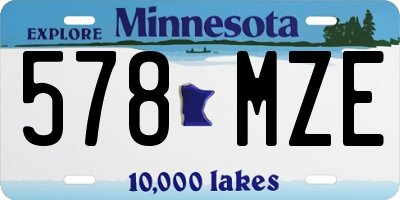 MN license plate 578MZE