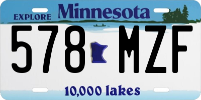 MN license plate 578MZF