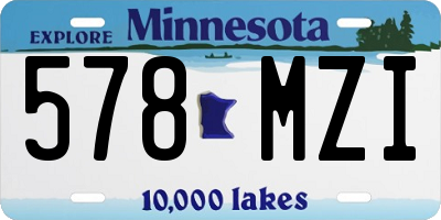 MN license plate 578MZI