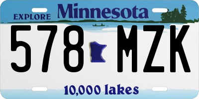 MN license plate 578MZK