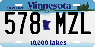 MN license plate 578MZL