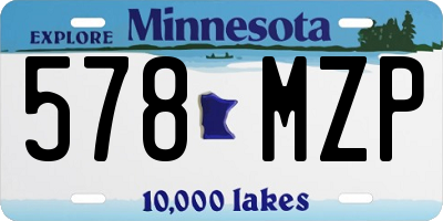 MN license plate 578MZP