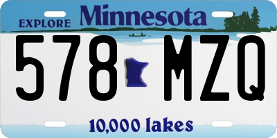 MN license plate 578MZQ