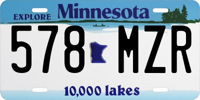 MN license plate 578MZR