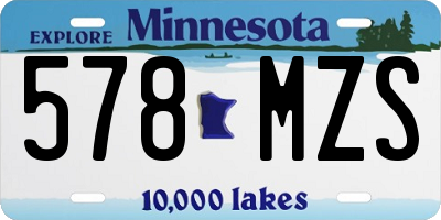 MN license plate 578MZS