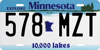MN license plate 578MZT