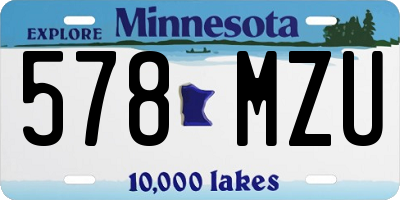MN license plate 578MZU