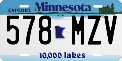 MN license plate 578MZV