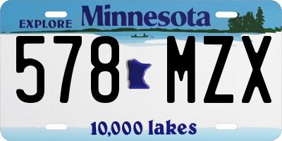 MN license plate 578MZX