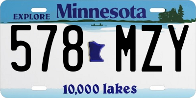MN license plate 578MZY