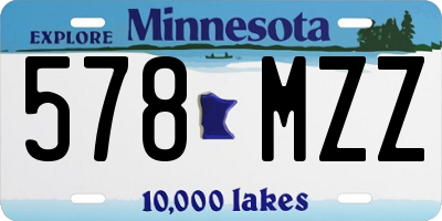 MN license plate 578MZZ