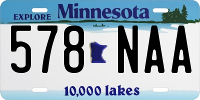 MN license plate 578NAA