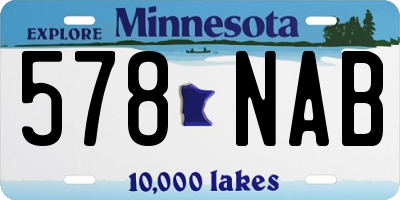 MN license plate 578NAB