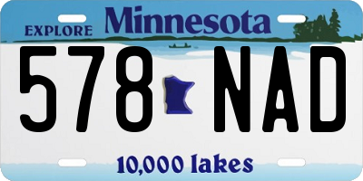 MN license plate 578NAD